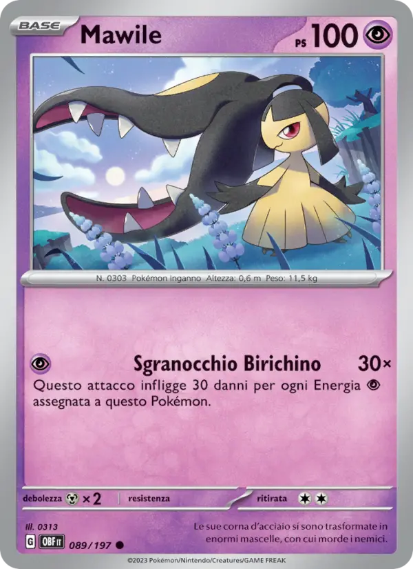 Mawile, Ossidiana Infuocata No. 089