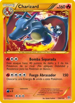 Charizard, Tormenta Plasma No. 136 Normal