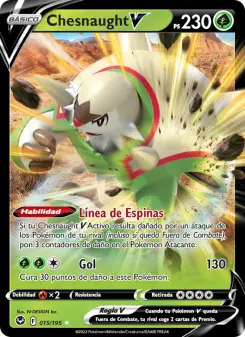 Chesnaught V, Tempestad Plateada No. 015 Holo