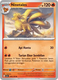 Ninetales, Kilau Hitam No. 016 Normal