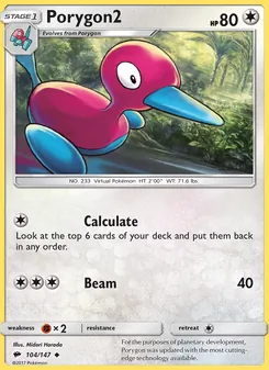 Porygon2, Burning Shadows No. 104 Normal
