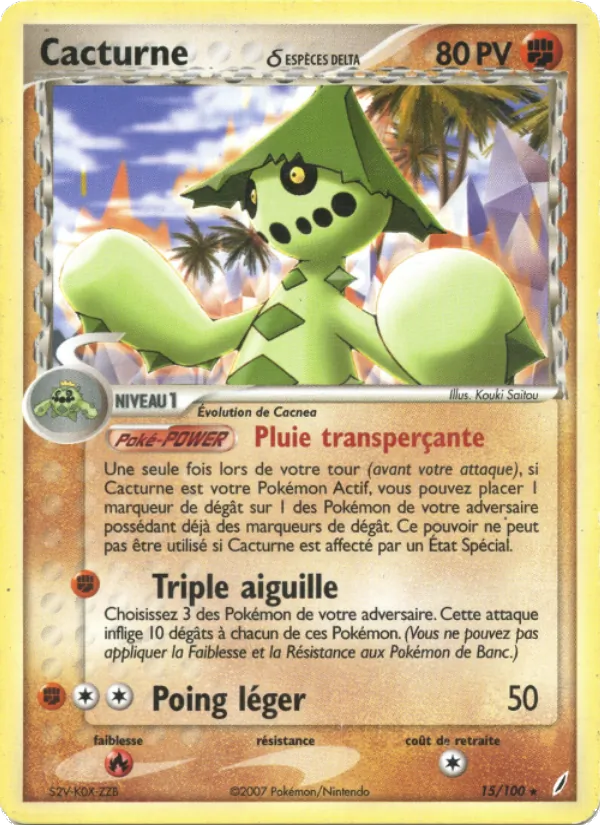 Cacturne δ, EX Gardiens de Cristal Nº 15