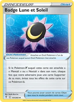 Badge Lune et Soleil, Évolution Céleste Nº 151 Normal