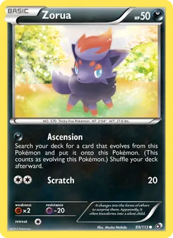 Zorua, Legendary Treasures Nº 89 Normal
