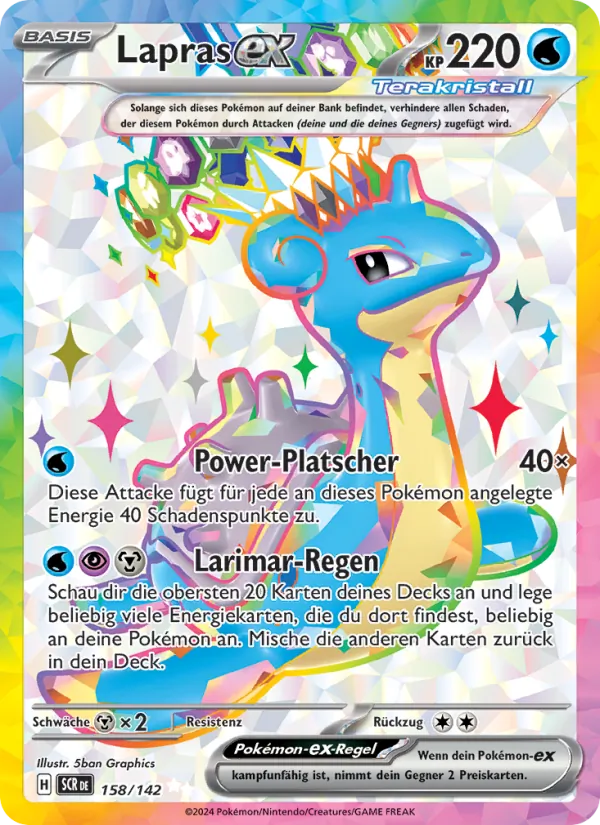 Lapras-ex, Stellarkrone Nº 158