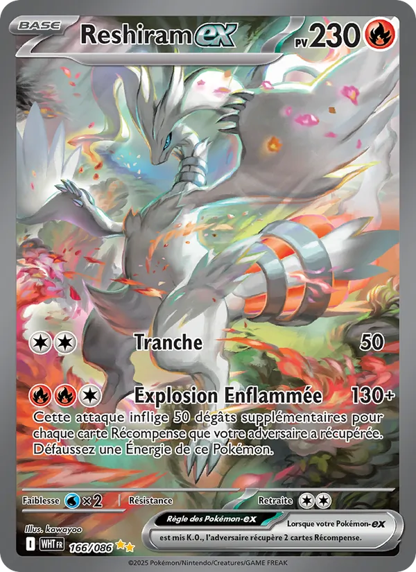 Reshiram-ex, Flamme Blanche No. 166