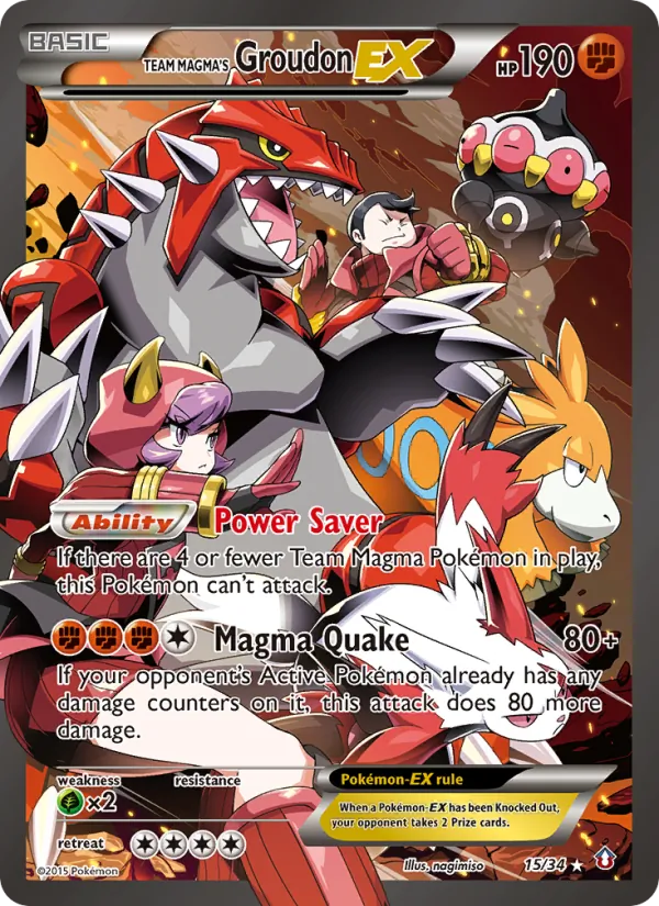 Team Magma's Groudon EX, Double Crisis No. 15