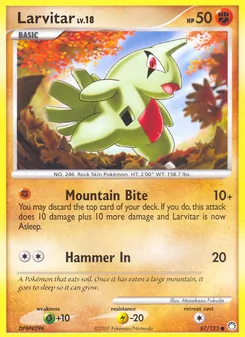 Larvitar, Mysterious Treasures Nº 87 Normal