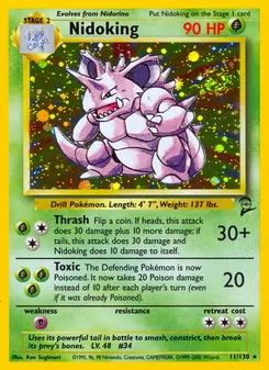Nidoking, Base Set 2 Nº 11 Holo