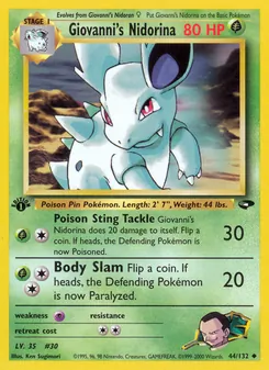 Giovanni's Nidorina, Gym Challenge No. 44 Normal