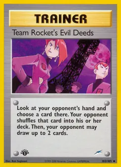 Team Rocket's Evil Deeds, Neo Destiny Nº 103 Normal