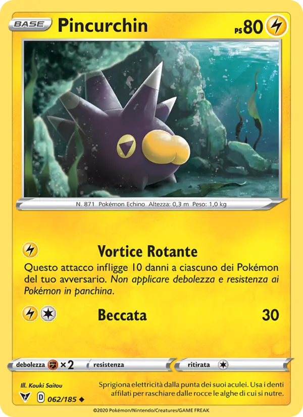 Pincurchin, Voltaggio Sfolgorante No. 62