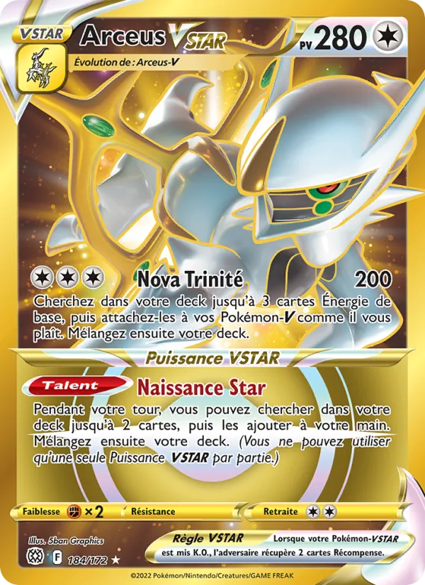 Arceus VSTAR, Stars Étincelantes Nº 184