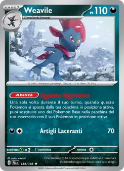 Weavile, Evoluzioni a Paldea Nº 134 Holo