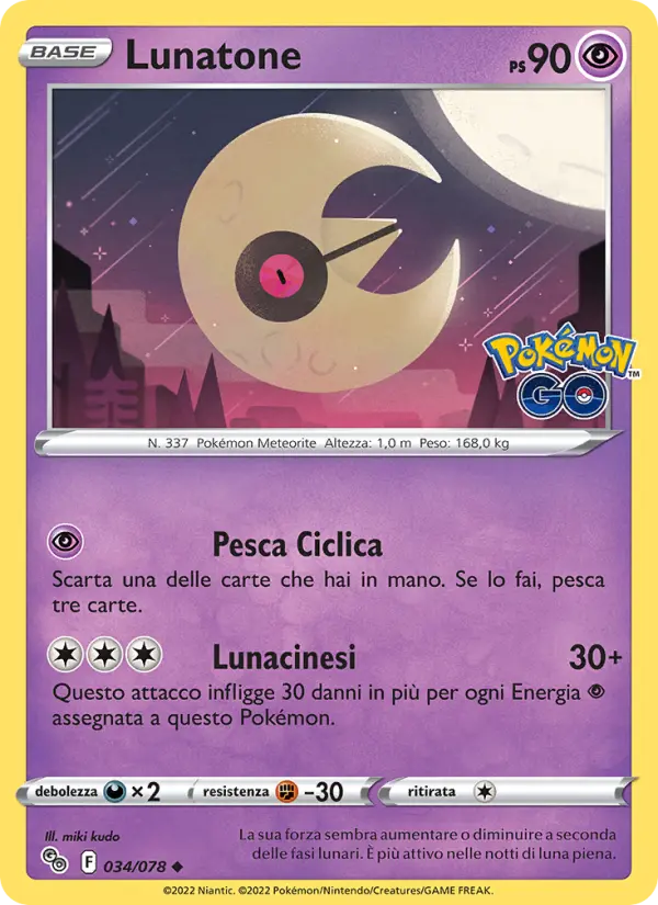 Lunatone, Pokémon GO Nº 034