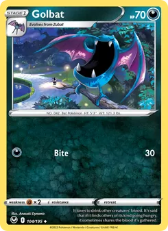 Golbat, Silver Tempest Nº 104 Normal
