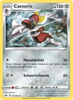 Caesurio, Schwert & Schild Nº 134 Normal