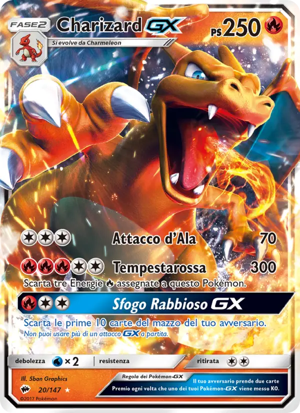 Charizard GX, Ombre Infuocate No. 20