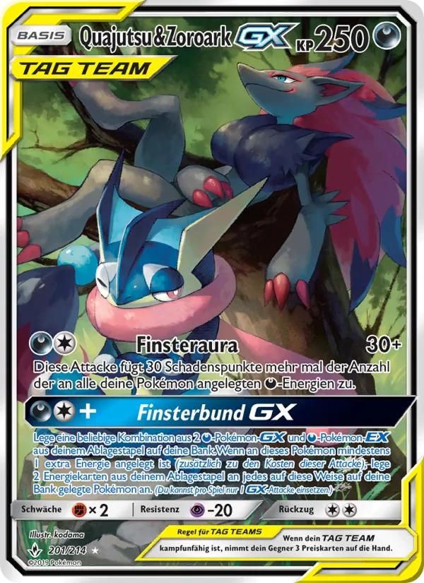 Quajutsu & Zoroark GX, Kräfte im Einklang No. 201