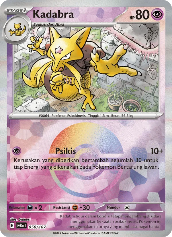 Kadabra, Festival Terastal ex Nº 058