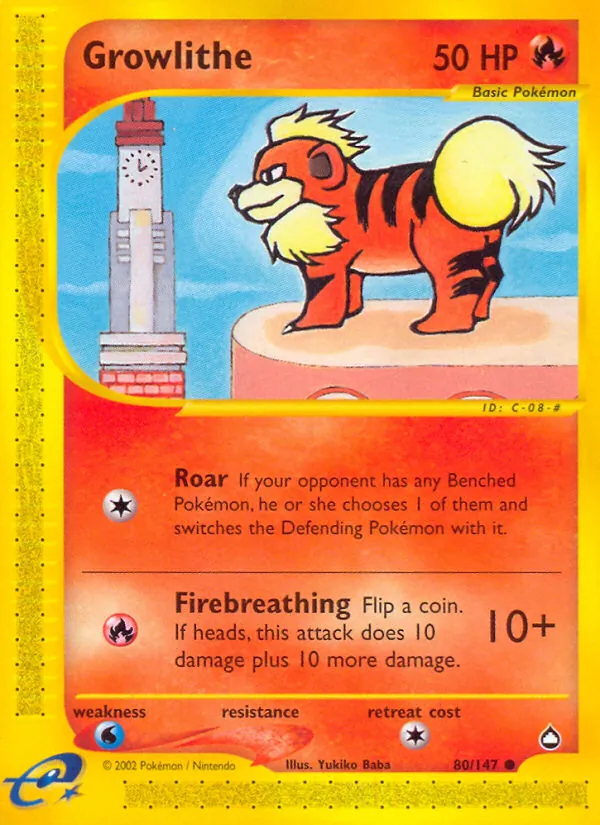 Growlithe, Aquapolis Nº 80