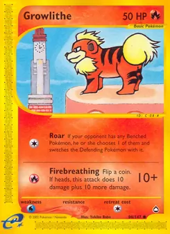 Growlithe, Aquapolis Nº 80 Normal