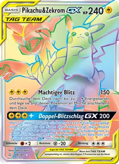 Pikachu & Zekrom GX, Teams Sind Trumpf Nº 184 Normal
