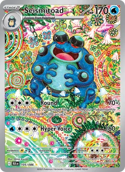 Seismitoad, Black Bolt No. 105 Holo