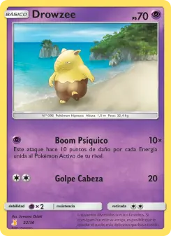 Drowzee, Kit de Entrenador Sol y Luna (Raichu de Alola) Nº 22 Normal