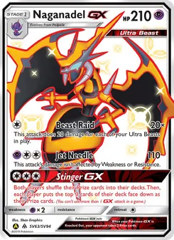 Naganadel-GX, Hidden Fates Shiny Vault No. SV63 Normal