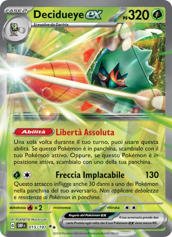 Decidueye-ex, Ossidiana Infuocata Nº 015