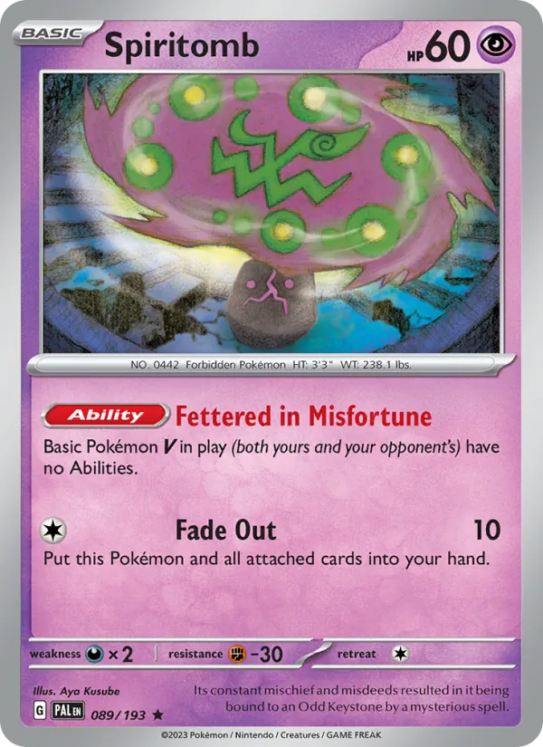Spiritomb, Paldea Evolved Nº 089
