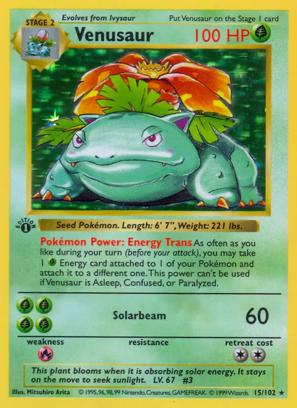Venusaur, Base Set No. 15
