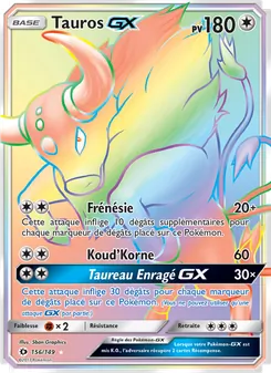 Tauros GX, Soleil et Lune No. 156 Normal