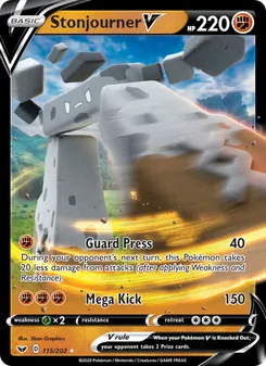 Stonjourner V, Sword & Shield No. 115 Holo