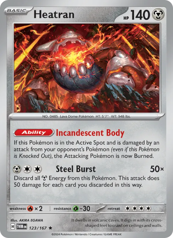 Heatran, Twilight Masquerade No. 123