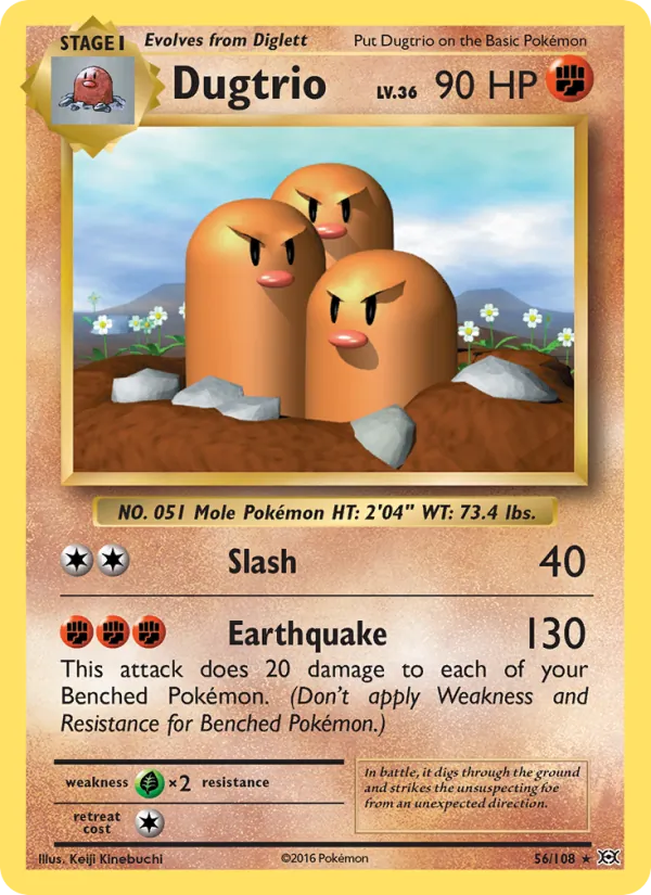 Dugtrio, Evolutions Nº 56