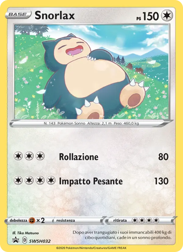 Snorlax, SPSC Promo Nº SWSH032