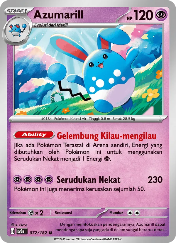 Azumarill, Kilat Rasi No. 072
