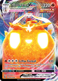 Cinderace VMAX, Fusion Strike Nº 45 Holo