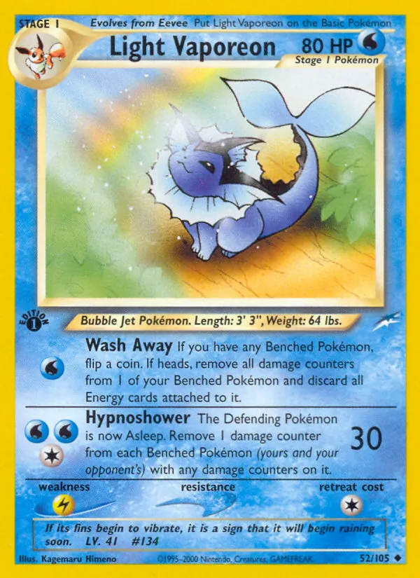 Light Vaporeon, Neo Destiny No. 52