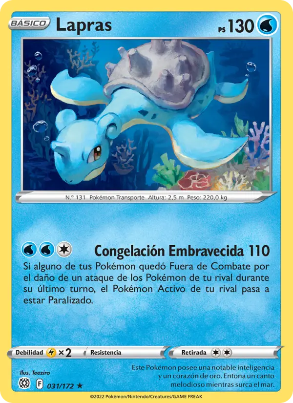 Lapras, Astros Brillantes Nº 031