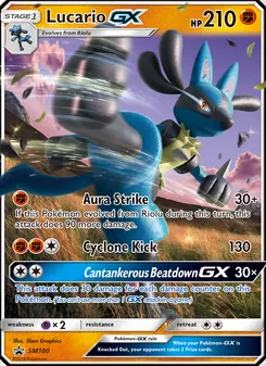 Lucario GX, SM Black Star Promos Nº SM100 Normal