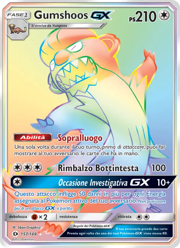 Gumshoos GX, Sole e Luna No. 157
