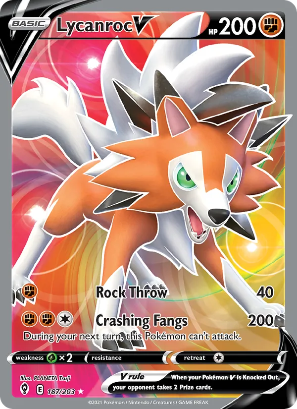 Lycanroc V, Evolving Skies No. 187