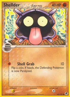Shellder δ, Dragon Frontiers No. 63 Normal