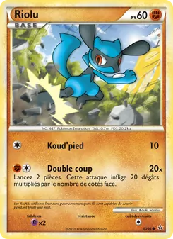 Riolu, Déchaînement No. 60 Normal