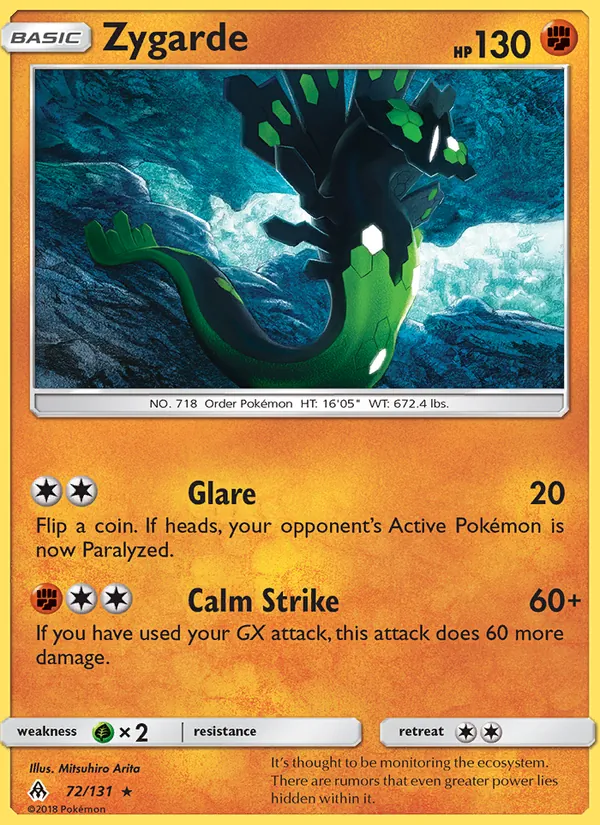 Zygarde, Forbidden Light Nº 72