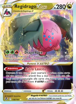 Regidrago V ASTRO, Tempesta Argentata Nº 136 Holo