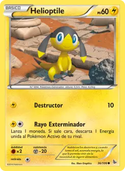 Helioptile, Destellos de Fuego No. 36 Normal